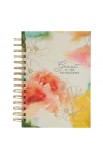 JLW163 - Journal Wirebound Multicolored Watercolor Great Is Thy Faithfulness - - 1 