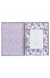 JLW170 - Journal Wirebound Black/Purple Floral Blessed Luke 1:45 - - 3 