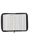 KJV015 - KJV Bible Mini Pocket Faux Leather Black w/zipper - - 8 