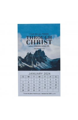 MMC354 - 2024 Mini Magnetic Calendar Through Christ Phil. 4 - - 1 