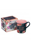 MUG991 - Mug Pink/Navy Floral Strength & Dignity Prov. 31:25 - - 3 