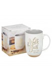 MUG993 - Mug White/Gray Walk by Faith 2 Cor. 5:7 - - 3 