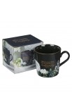 MUG1013 - Mug Black Floral Strength & Dignity Prov. 31:25 - - 3 