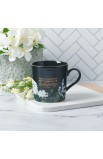 MUG1013 - Mug Black Floral Strength & Dignity Prov. 31:25 - - 4 