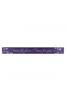 MS151 - Magnetic Strip Purple Floral I Know the Plans Jer. 29:11 - - 1 