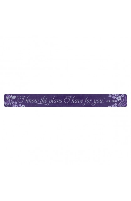 MS151 - Magnetic Strip Purple Floral I Know the Plans Jer. 29:11 - - 1 