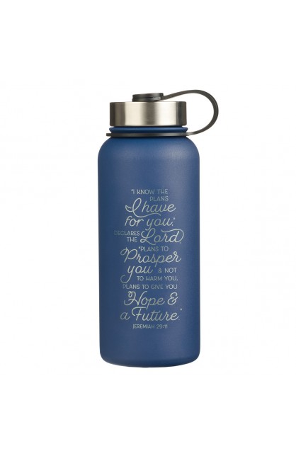 FLS084 - Water Bottle SS Blue I Know the Plans Jer. 29:11 - - 1 