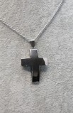 SC0301 - STRAIGHT CURVE CROSS NECKLACE - - 4 