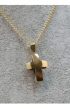 SC0300 - DOUBLE CURVE CROSS NECKLACE GOLD - - 5 