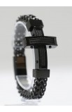 SC0271 - CABLE CROSS BLACK CHAIN BRACELET - - 4 