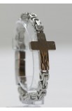 SC0275 - CROSS SILVER CHAIN BRACELET - - 8 