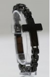 SC0276 - CROSS BLACK CHAIN BRACELET - - 8 