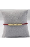 SC0268 - JESUS BRAIDED ROPE RED BRACELET GOLD - - 3 