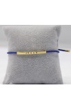 SC0267 - JESUS BRAIDED ROPE BLUE BRACELET GOLD - - 3 