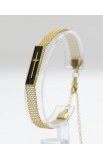 SC0304 - FLEXIBLE CROSS TAG BRACELET GOLD - - 8 