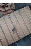 SC0316 - HOLLOW OUT CROSS PENDANT NECKLACE - - 4 