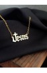 SC0318 - WHITE EPOXY FILLED JESUS NECKLACE - - 1 