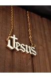 SC0318 - WHITE EPOXY FILLED JESUS NECKLACE - - 5 