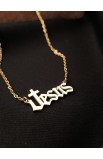 SC0318 - WHITE EPOXY FILLED JESUS NECKLACE - - 4 