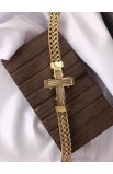 SC0272 - CABLE CROSS GOLD CHAIN BRACELET - - 1 