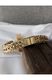 SC0272 - CABLE CROSS GOLD CHAIN BRACELET - - 3 