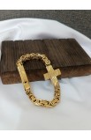 SC0278 - CROSS GOLD CHAIN BRACELET - - 5 