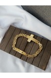 SC0278 - CROSS GOLD CHAIN BRACELET - - 2 