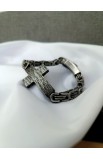 SC0277 - CROSS RETRO BLACK CHAIN BRACELET - - 6 