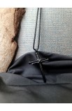 SC0284 - 3 NAILS BLACK CROSS NECKLACE - - 2 