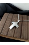 SC0301 - STRAIGHT CURVE CROSS NECKLACE - - 1 