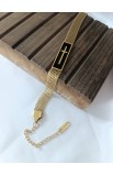 SC0304 - FLEXIBLE CROSS TAG BRACELET GOLD - - 3 