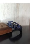 SC0291 - NAVY BLUE MULTI LAP LEATHER BRACELET - - 2 