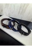 SC0291 - NAVY BLUE MULTI LAP LEATHER BRACELET - - 4 