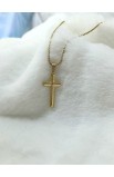 SC0308 - TRIANGLE CROSS NECKLACE GOLD - - 3 