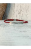 SC0265 - JESUS BRAIDED ROPE RED BRACELET - - 2 