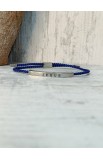 SC0264 - JESUS BRAIDED ROPE BLUE BRACELET - - 2 