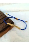 SC0260 - YOUR WILL ARABIC BRAIDED ROPE BLUE BRACELET GOLD - - 1 