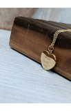 SC0315 - DOUBLE CHAIN HEART SHAPE NECKLACE GOLD PLATED - - 4 