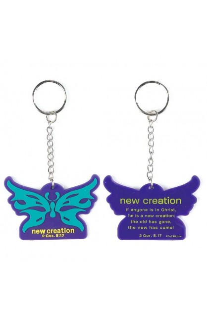 KC-457 - Keyring Pvc Butterfly New - - 1 