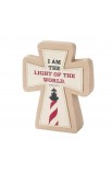 TCL-23 - Lighthouse I Am The Light Tabletop Cross - - 1 