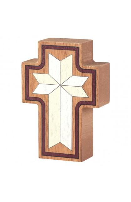 TPLKC34-62 - Tabletop Plaque Cross On Cross 4In - - 1 