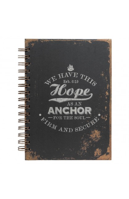 JLF117 - Journal Wirebound Black Anchor Heb 6:19 - - 1 