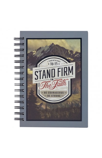 JLW184 - Journal Wirebound Gray Stand Firm 1 Cor 16:13 - - 1 