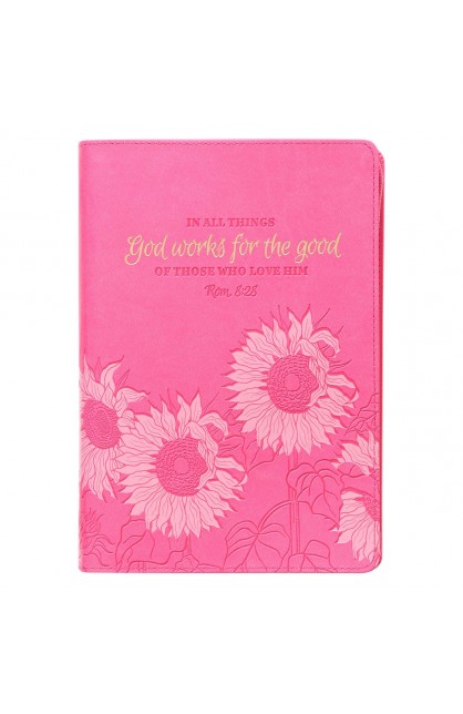 JL609 - Journal Classic Zip Pink God Works for the Good Rom 8:28 - - 1 