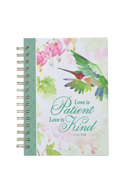 JLW187 - Journal Wirebound Green Love 1 Cor 13:4 - - 1 