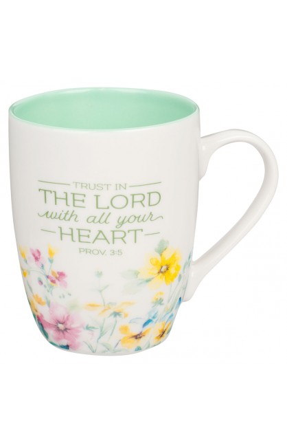 MUG1052 - Mug Multi-Floral Trust in the Lord Prov 3:5-6 - - 1 