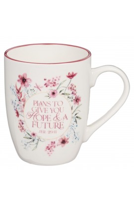 MUG1058 - Mug Maroon Wreath Plans Jer 29:11 - - 1 