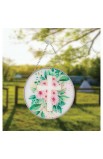 SUNCG-24 - Suncatcher Floral Cross 6In Round - - 3 