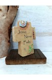 TTCC-103 - JESUS NEVER FAILS TABLETOP CROSS CEMENT - - 3 