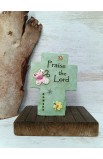 TTCC-104 - PRAISE THE LORD TABLETOP CROSS CEMENT - - 1 